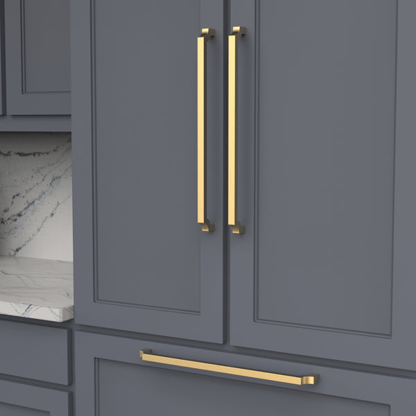 Monarch Appliance Pull 18 Inch Center to Center Brushed Golden Brass