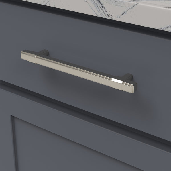 Monroe Pull 6-5/16 Inch (160mm) Center to Center Polished Nickel