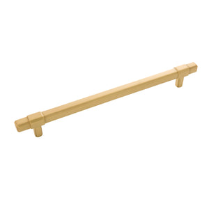 Monroe Pull 8-13/16 Inch (224mm) Center to Center Brushed Golden Brass