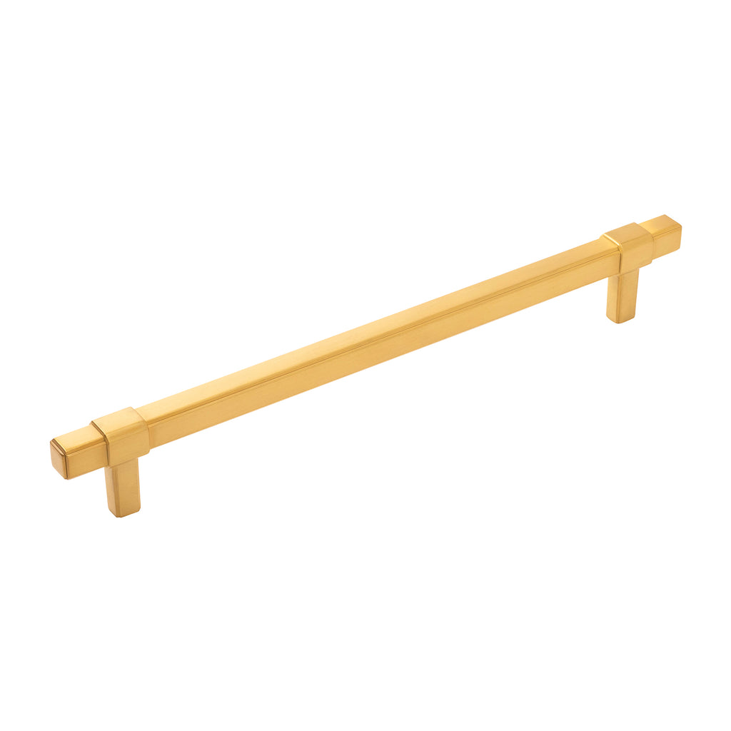 Monroe Appliance Pull 12 Inch Center to Center Brushed Golden Brass Finish