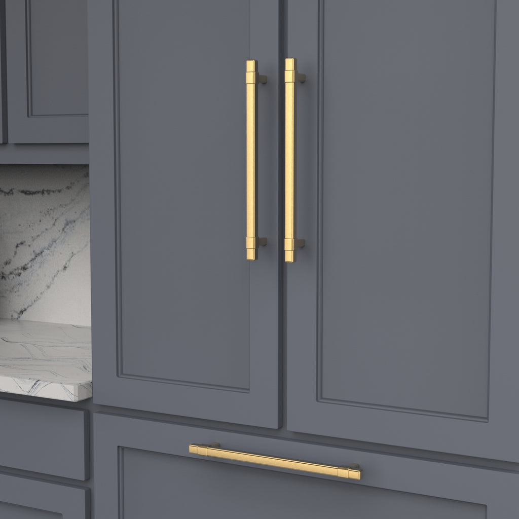 Monroe Appliance Pull 12 Inch Center to Center Brushed Golden Brass Finish