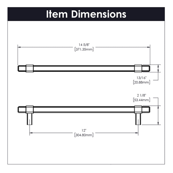 Monroe Appliance Pull 12 Inch Center to Center Satin Nickel