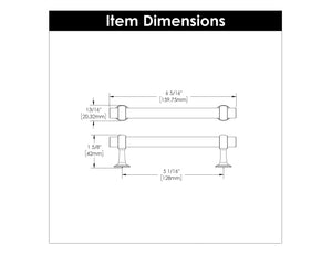 Ostia Pull 5-1/16 Inch (128mm) Center to Center Satin Nickel