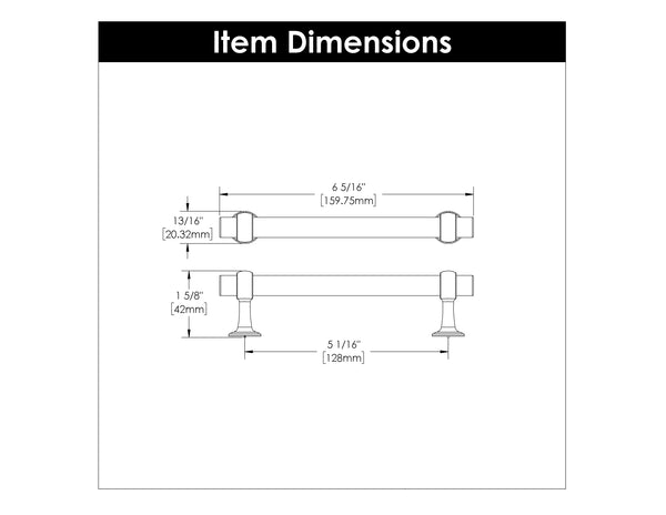 Ostia Pull 5-1/16 Inch (128mm) Center to Center Satin Nickel