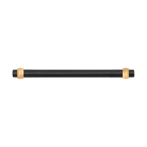 Ostia Pull 7-9/16 Inch (192mm) Center to Center Matte Black and Brushed Golden Brass