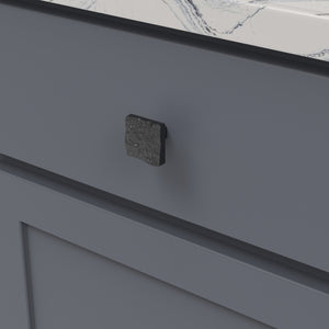 Sandrine Knob 1-3/8 Inch Square Black Mist