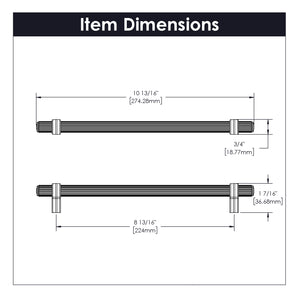 Sinclaire Pull 8-13/16 Inch (224mm) Center to Center Satin Nickel