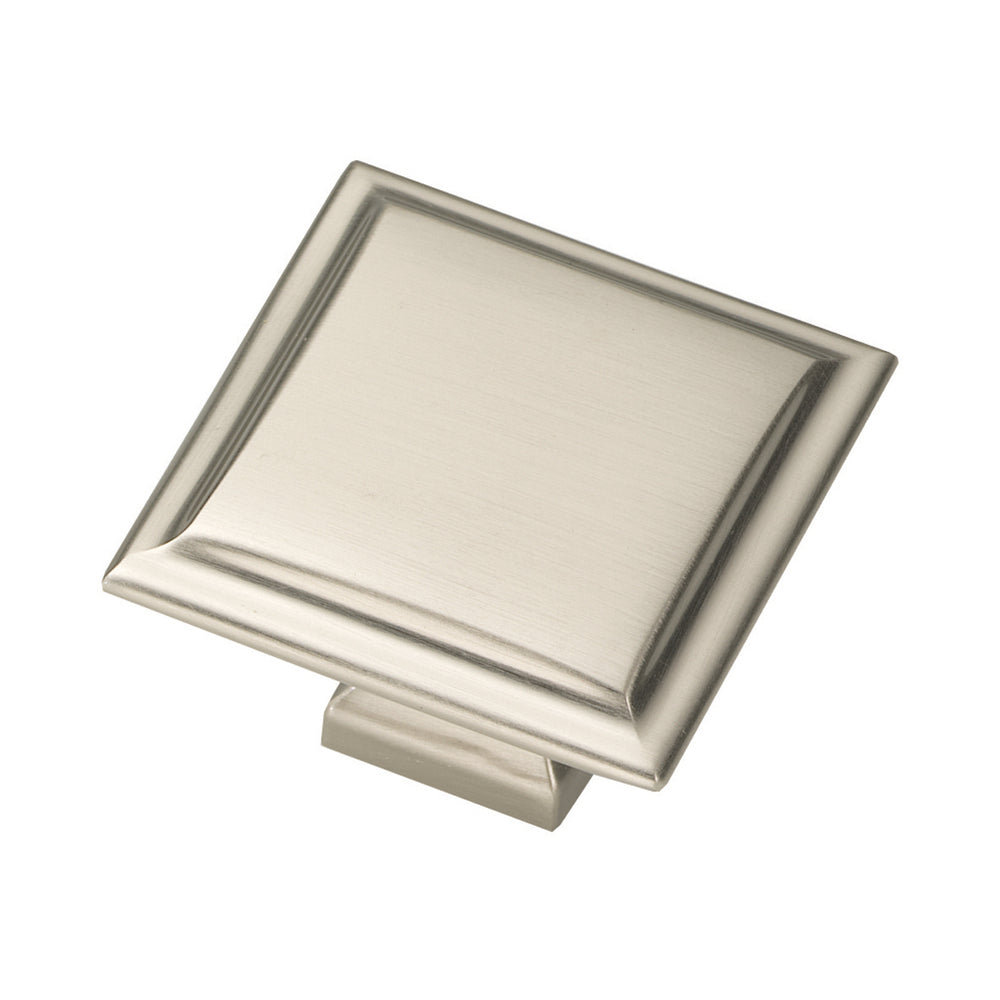 Studio II Knob 1-1/2 Inch Square Satin Nickel
