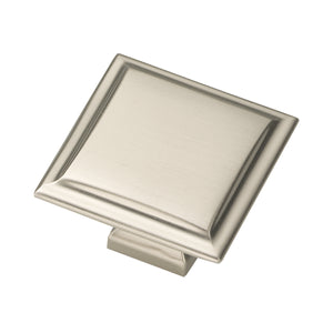 Studio II Knob 1-1/2 Inch Square Satin Nickel