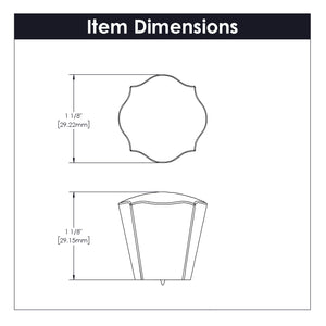 Trellis Knob 1-3/16 Inch Diameter Matte Black