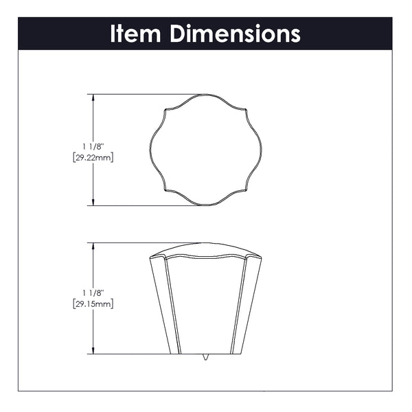Trellis Knob 1-3/16 Inch Diameter Matte Black