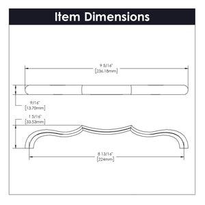 Trellis Pull 8-13/16 Inch (224mm) Center to Center Matte Black