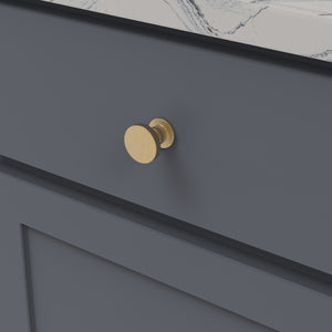 Urbane Knob 1-1/4 Inch Diameter Brushed Golden Brass