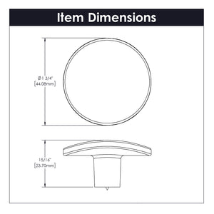Vale Knob 1-3/4 Inch Diameter Polished Nickel
