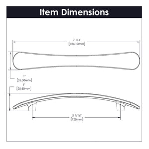 Vale Pull 5-1/16 Inch (128mm) Center to Center Matte Black