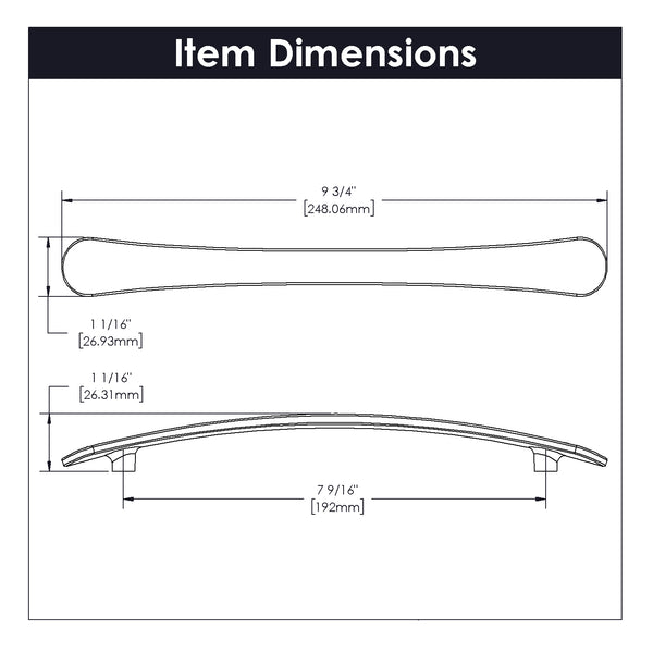 Vale Pull 7-9/16 Inch (192mm) Center to Center Satin Nickel