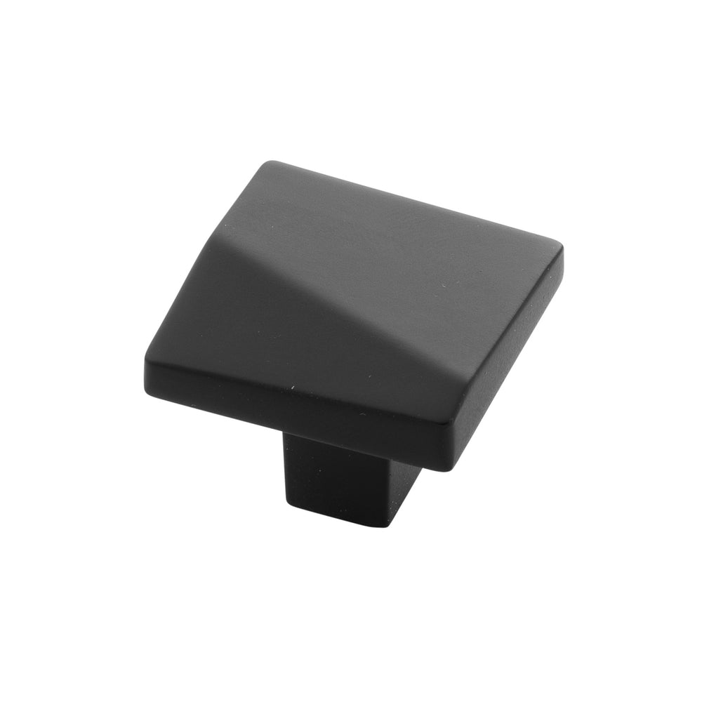 Veer Knob 1-3/8 Inch Square Matte Black
