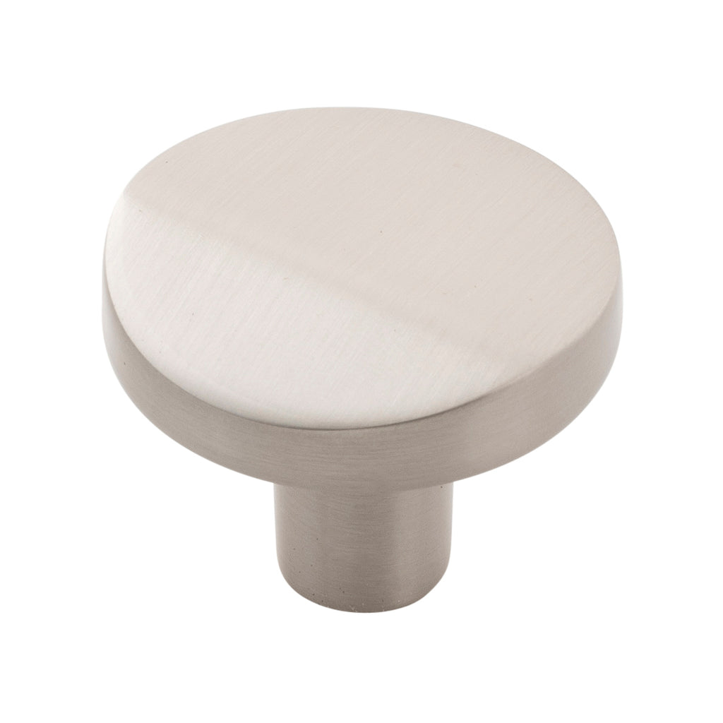 Veer Knob 1-3/8 Inch Diameter Satin Nickel Finish