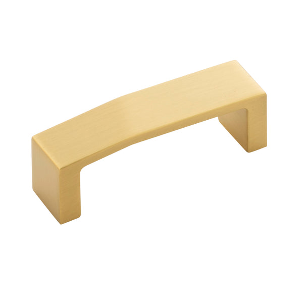 Veer Pull 3 Inch Center to Center Brushed Golden Brass