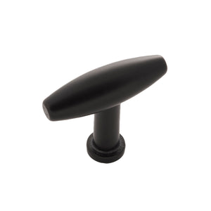 Wexler T-Knob 1-1/2 Inch x 1/2 Inch Flat Onyx