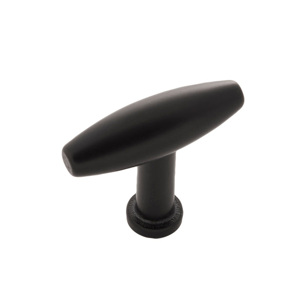 Wexler T-Knob 1-1/2 Inch x 1/2 Inch Flat Onyx