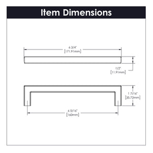 Coventry Pull 6-5/16 Inch (160mm) Center to Center Polished Nickel