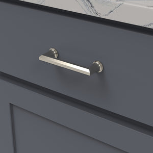 Facette Pull 3-3/4 Inch (96mm) Center to Center Polished Nickel