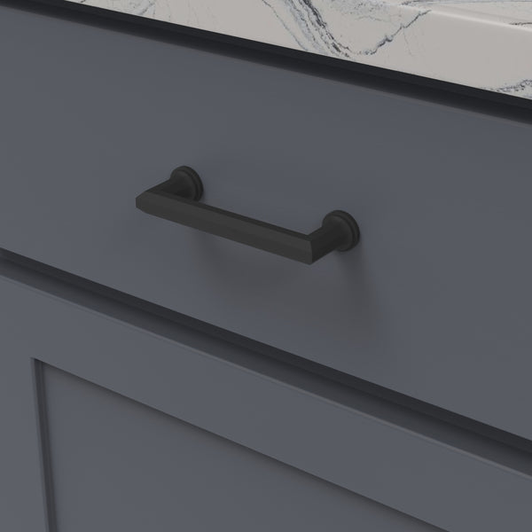 Facette Pull 3-3/4 Inch (96mm) Center to Center Matte Black