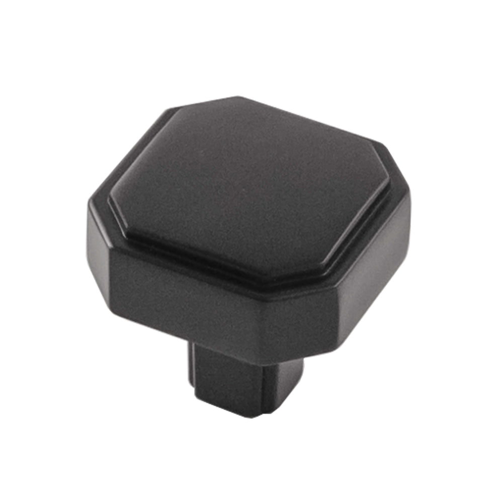Monroe Knob 1-5/16 Inch x 1-5/16 Inch Matte Black