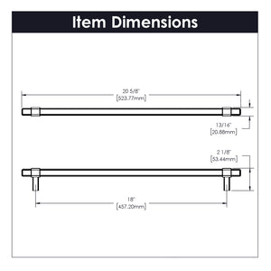 Monroe Appliance Pull 18 Inch Center to Center Matte Black
