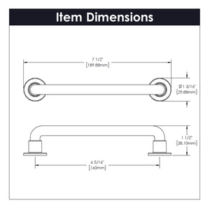 Urbane Pull 6-5/16 Inch (160mm) Center to Center Satin Nickel