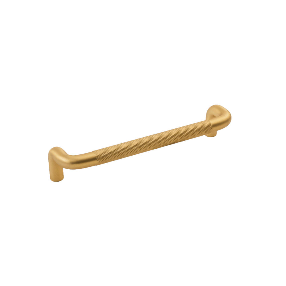 Verge Pull 5-1/16 Inch (128mm) Center to Center Brushed Golden Brass