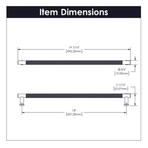 Verge Appliance Pull 18 Inch Center to Center Stainless Steel