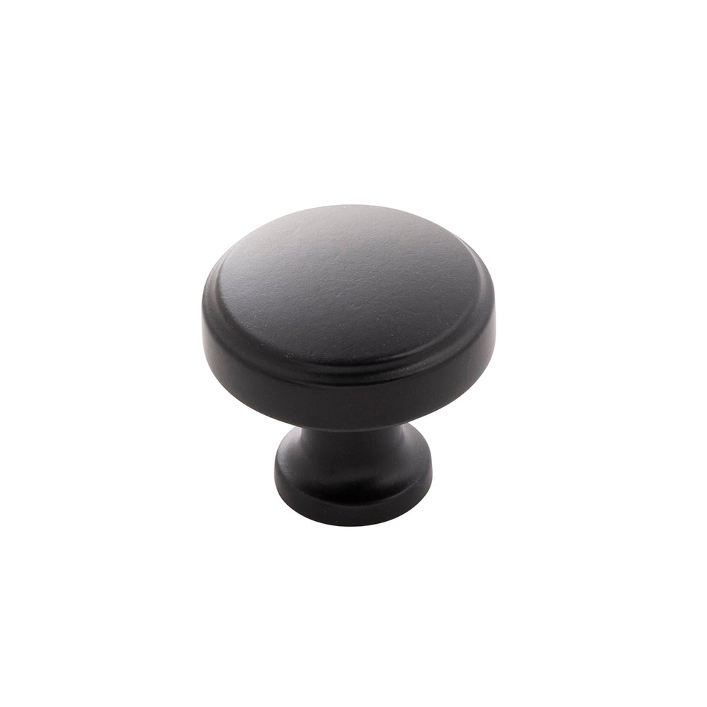 Piper Knob 1-1/4 Inch Diameter Matte Black