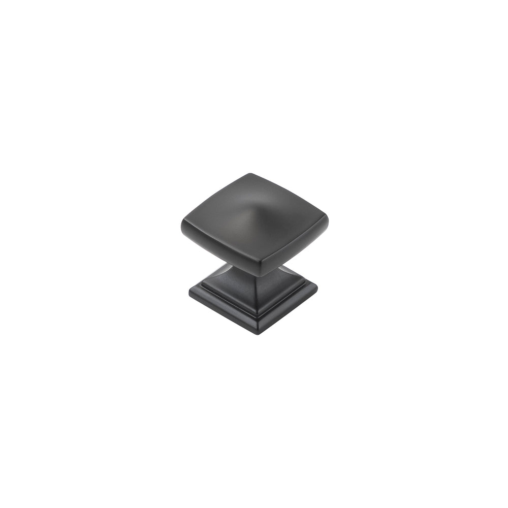 Dover Knob 1-1/4 Inch Square Matte Black