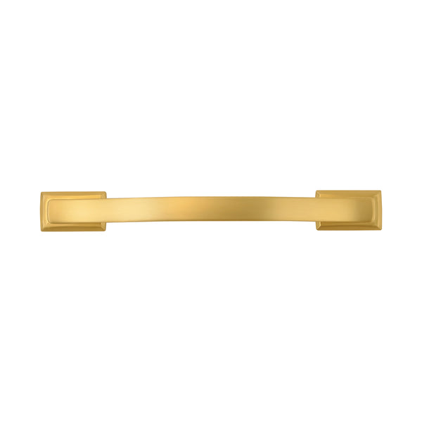 Dover Pull 5-1/16 Inch (128mm) Center to Center Brushed Golden Brass
