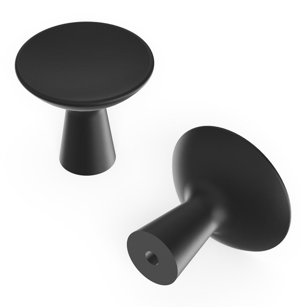 Maven Knob 1-1/4 Inch Diameter Matte Black Finish