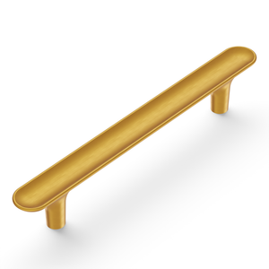 Maven Pull 5-1/16 Inch (128mm) Center to Center Brushed Golden Brass