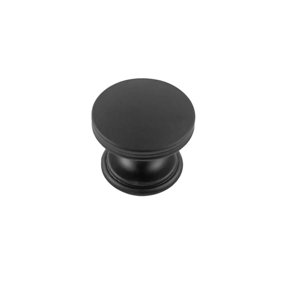 American Diner Knob 1-3/8 Inch Diameter Matte Black