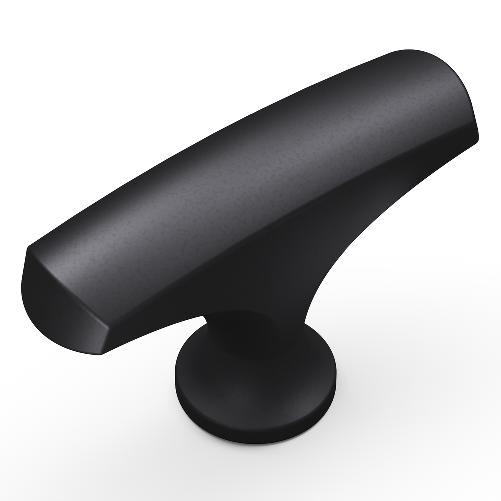 Greenwich Knob 1-3/4 Inch x 1/2 Inch Matte Black