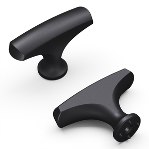 Greenwich Knob 1-3/4 Inch x 1/2 Inch Matte Black
