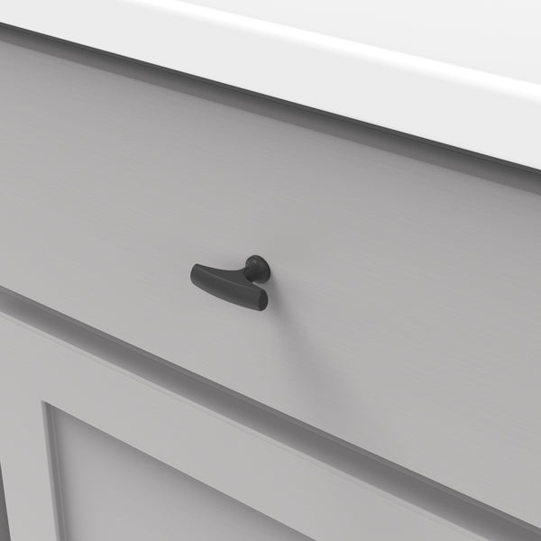 Greenwich Knob 1-3/4 Inch x 1/2 Inch Matte Black