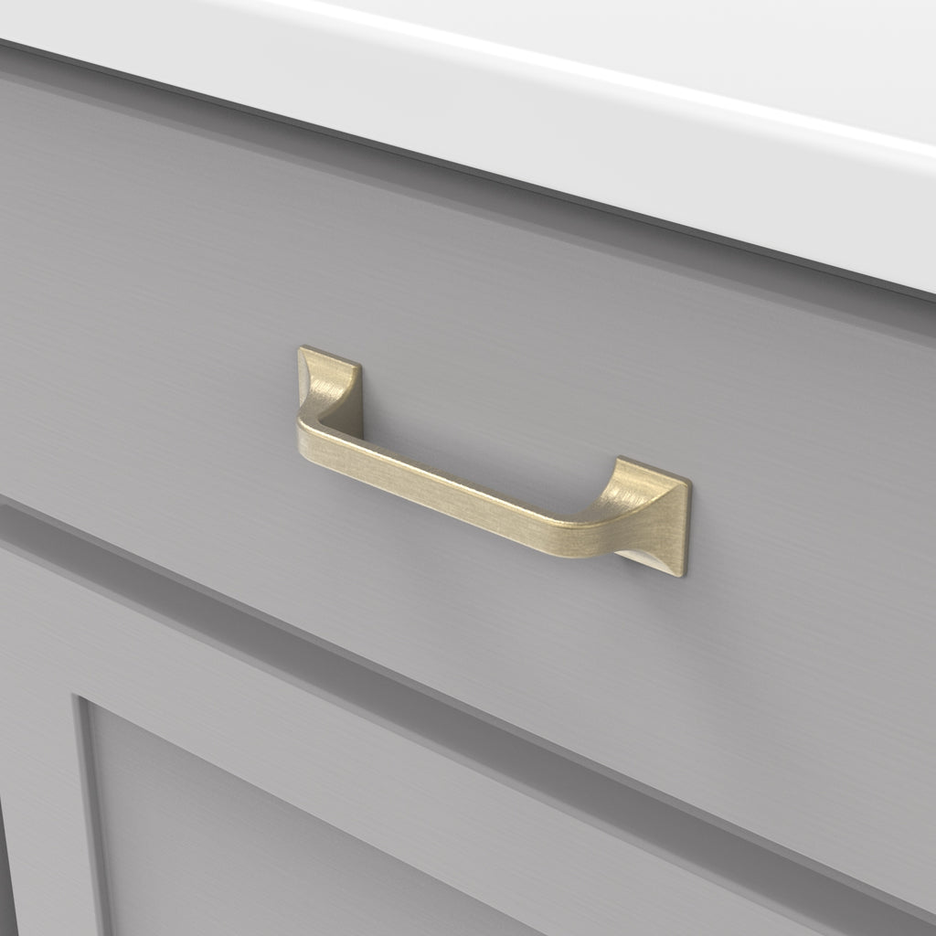 Forge Pull 3-3/4 Inch (96mm) Center to Center Champagne Bronze Finish