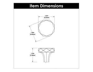 Karat Knob 1-1/4 Inch Diameter Champagne Bronze