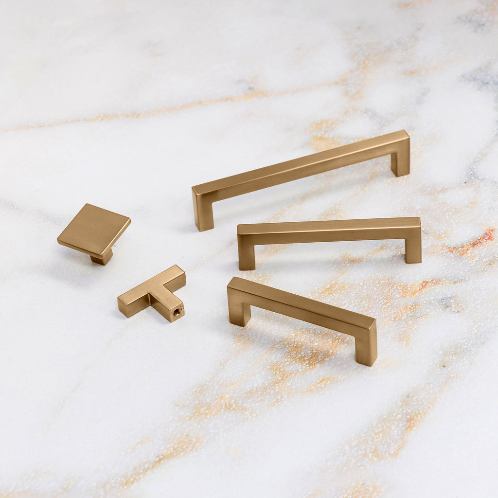 Skylight Collection Knob 1-1/4 Inch Square Champagne Bronze Finish