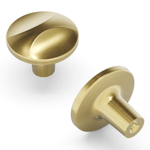 Crest Knob 1-1/4 Inch Diameter Champagne Bronze