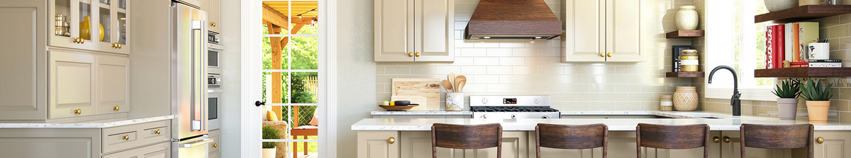 Cotswold Linen Raised Panel Cabinets