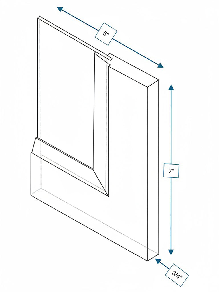Harbour Town White Bevel Shaker Sample