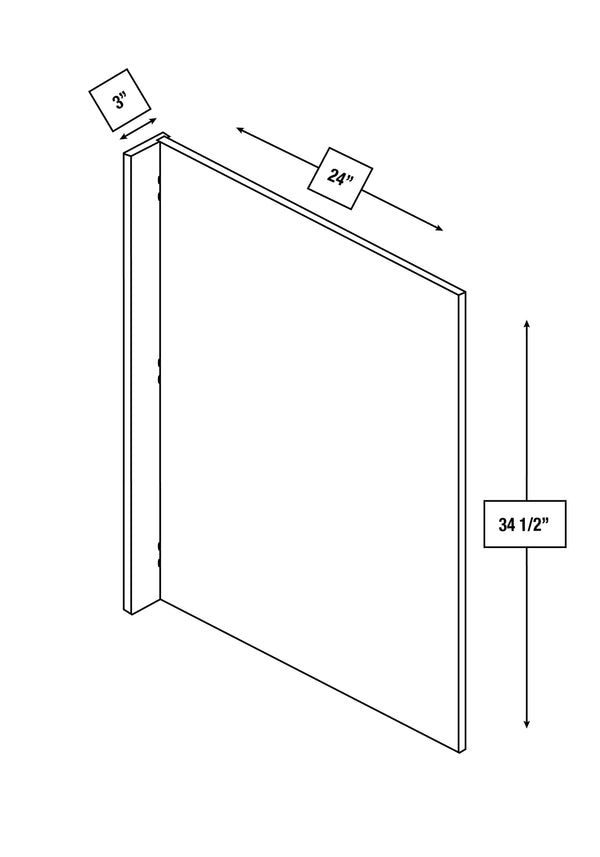 Arctic Mist Slim Shaker Dishwasher Panel 24 in. x 34 in.