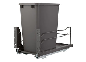Euro Pullout Waste Basket B15 Single Gray